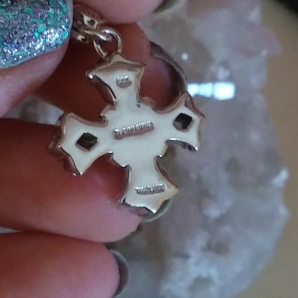 SOLD-Judith Ripka Leather Necklace with Bonus - Picture 3 of 6